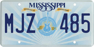 MS license plate MJZ485