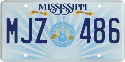 MS license plate MJZ486