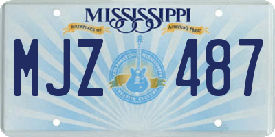 MS license plate MJZ487