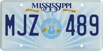 MS license plate MJZ489
