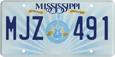 MS license plate MJZ491