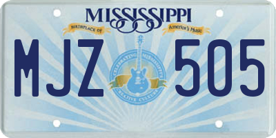 MS license plate MJZ505