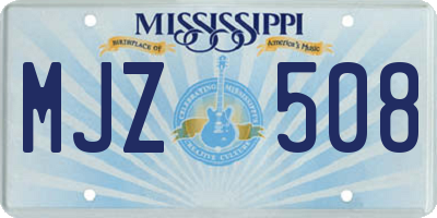 MS license plate MJZ508