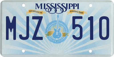 MS license plate MJZ510