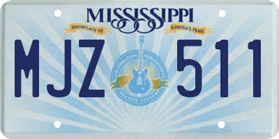 MS license plate MJZ511