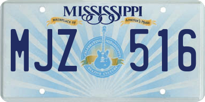 MS license plate MJZ516