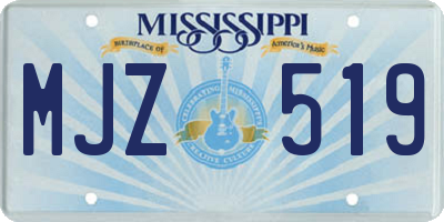 MS license plate MJZ519