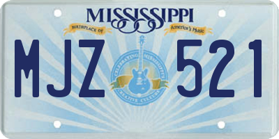 MS license plate MJZ521