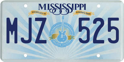 MS license plate MJZ525