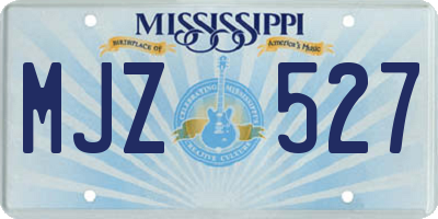 MS license plate MJZ527