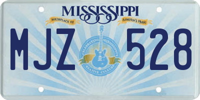 MS license plate MJZ528