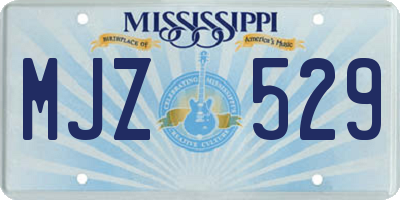 MS license plate MJZ529