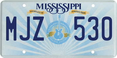 MS license plate MJZ530