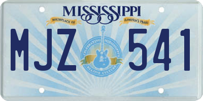 MS license plate MJZ541