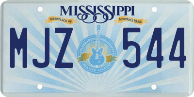 MS license plate MJZ544