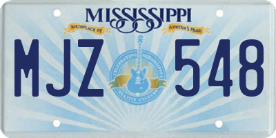 MS license plate MJZ548