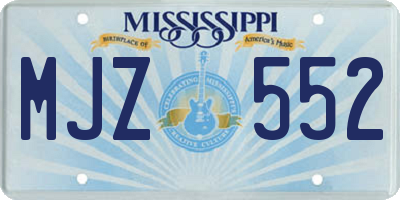 MS license plate MJZ552