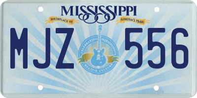 MS license plate MJZ556