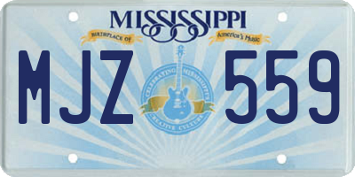 MS license plate MJZ559