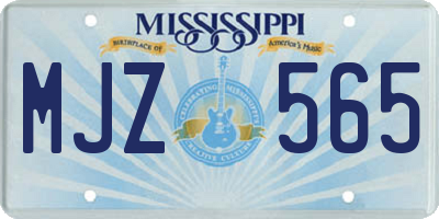 MS license plate MJZ565