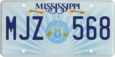 MS license plate MJZ568