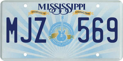 MS license plate MJZ569