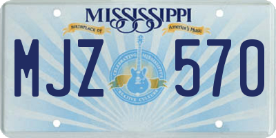 MS license plate MJZ570