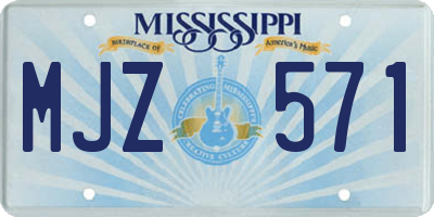 MS license plate MJZ571