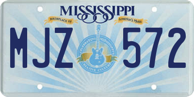 MS license plate MJZ572