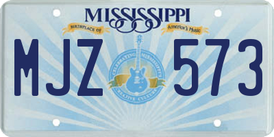 MS license plate MJZ573