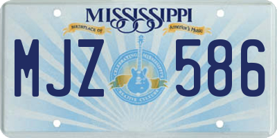 MS license plate MJZ586