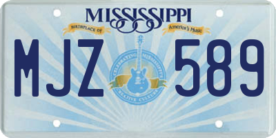 MS license plate MJZ589