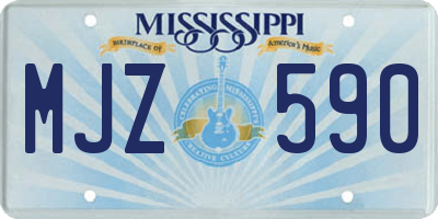 MS license plate MJZ590