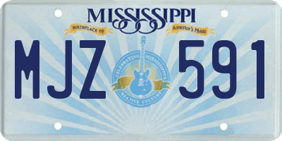 MS license plate MJZ591