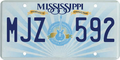 MS license plate MJZ592