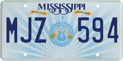 MS license plate MJZ594