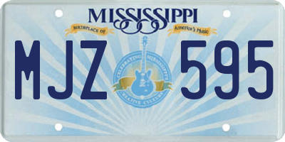 MS license plate MJZ595