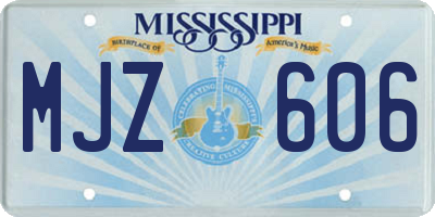 MS license plate MJZ606