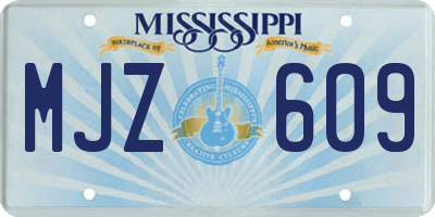 MS license plate MJZ609
