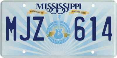 MS license plate MJZ614