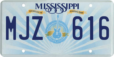 MS license plate MJZ616