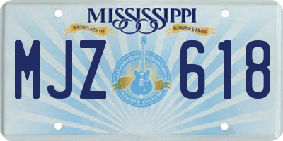 MS license plate MJZ618