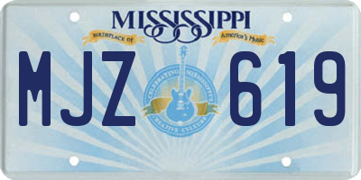 MS license plate MJZ619