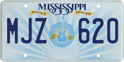 MS license plate MJZ620
