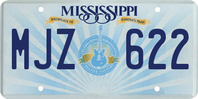 MS license plate MJZ622