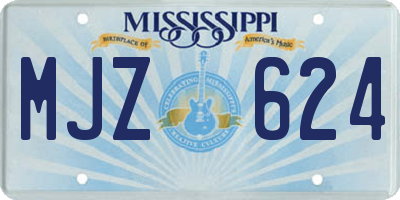 MS license plate MJZ624