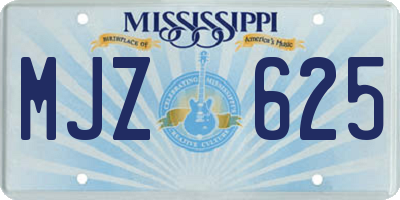 MS license plate MJZ625