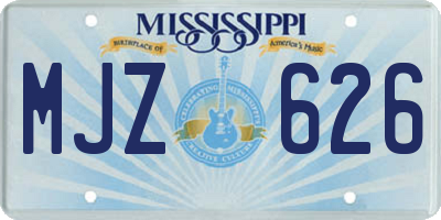 MS license plate MJZ626
