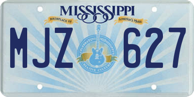 MS license plate MJZ627