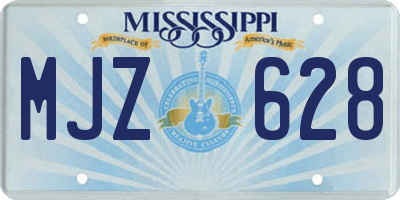 MS license plate MJZ628